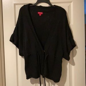 Elle belted sweater w/ snap closure